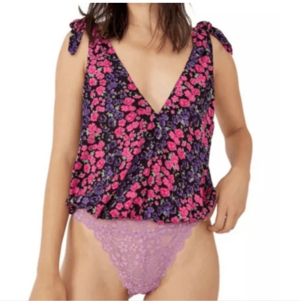 NWT Free People Floral Bodysuit